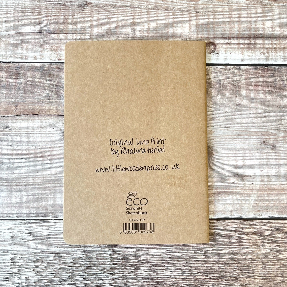 A5 Sketchbook With Original Lino Print - Jay Feather