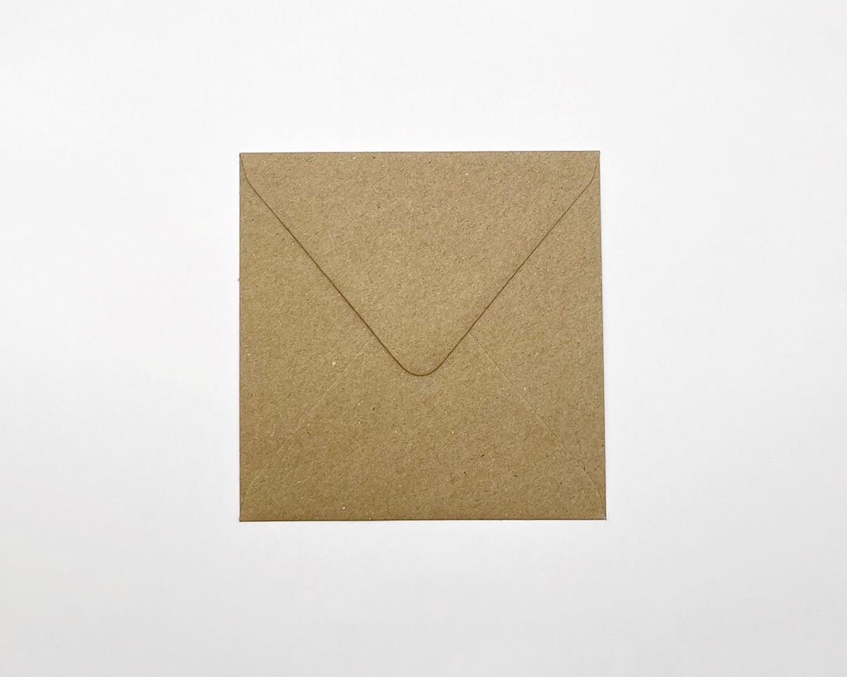 Brown envelope on a white background