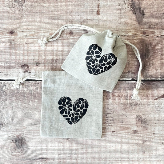 Little Cotton Gift Bag - Heart