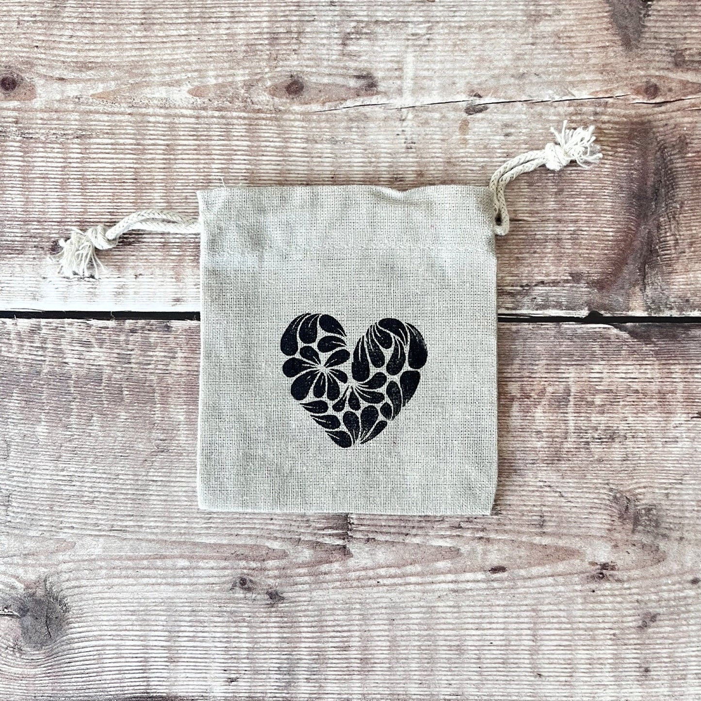 Little Cotton Gift Bag - Heart