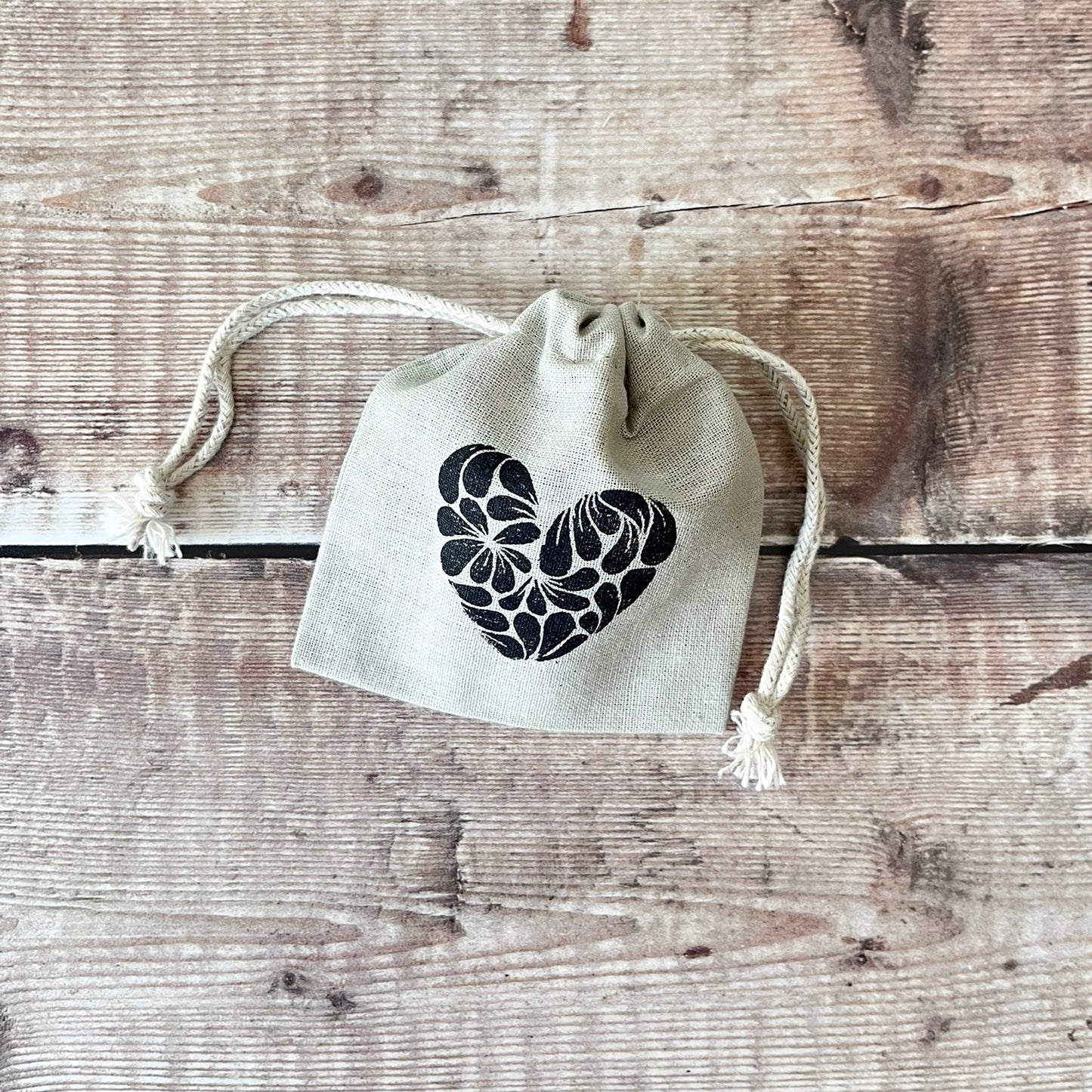 Little Cotton Gift Bag - Heart