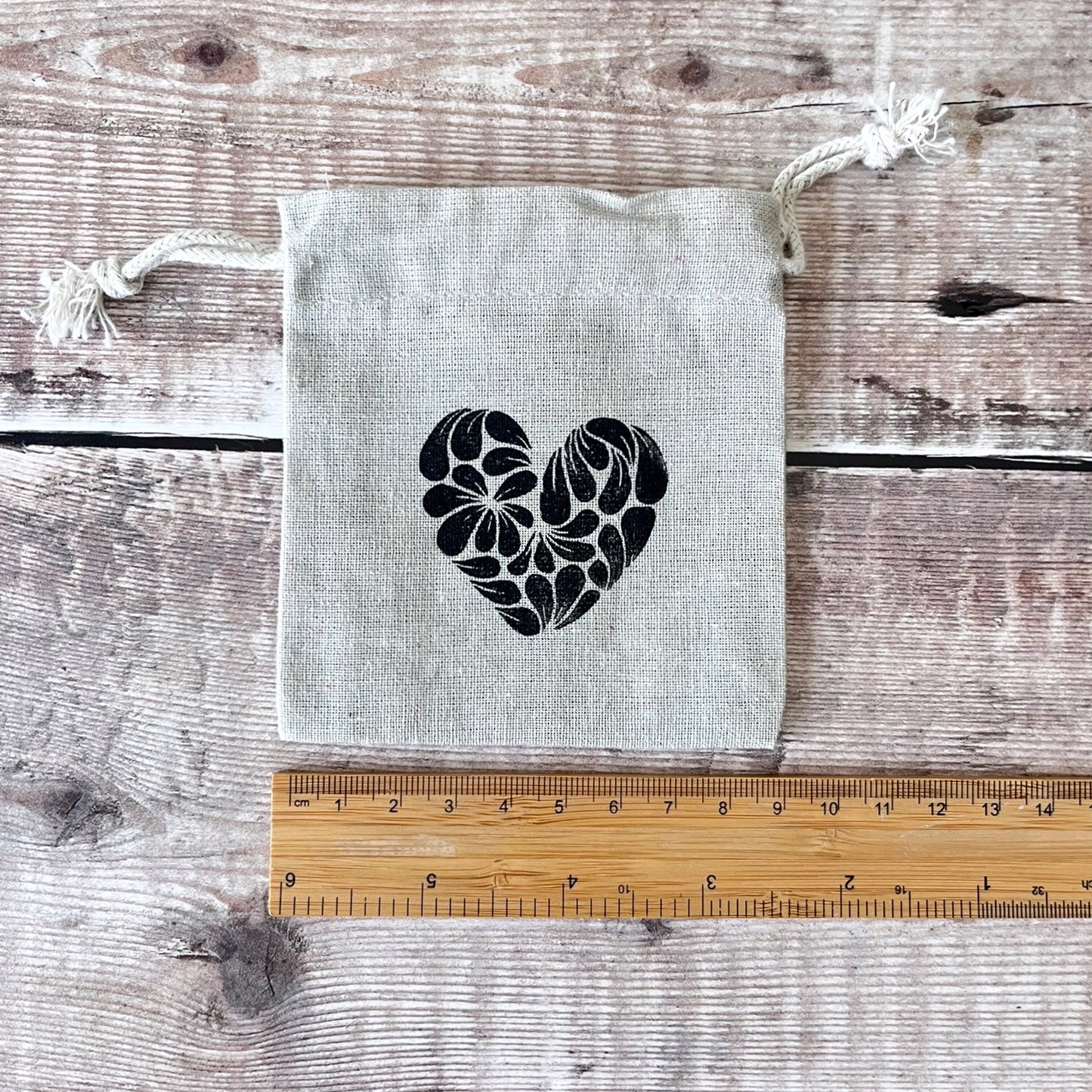 Little Cotton Gift Bag - Heart