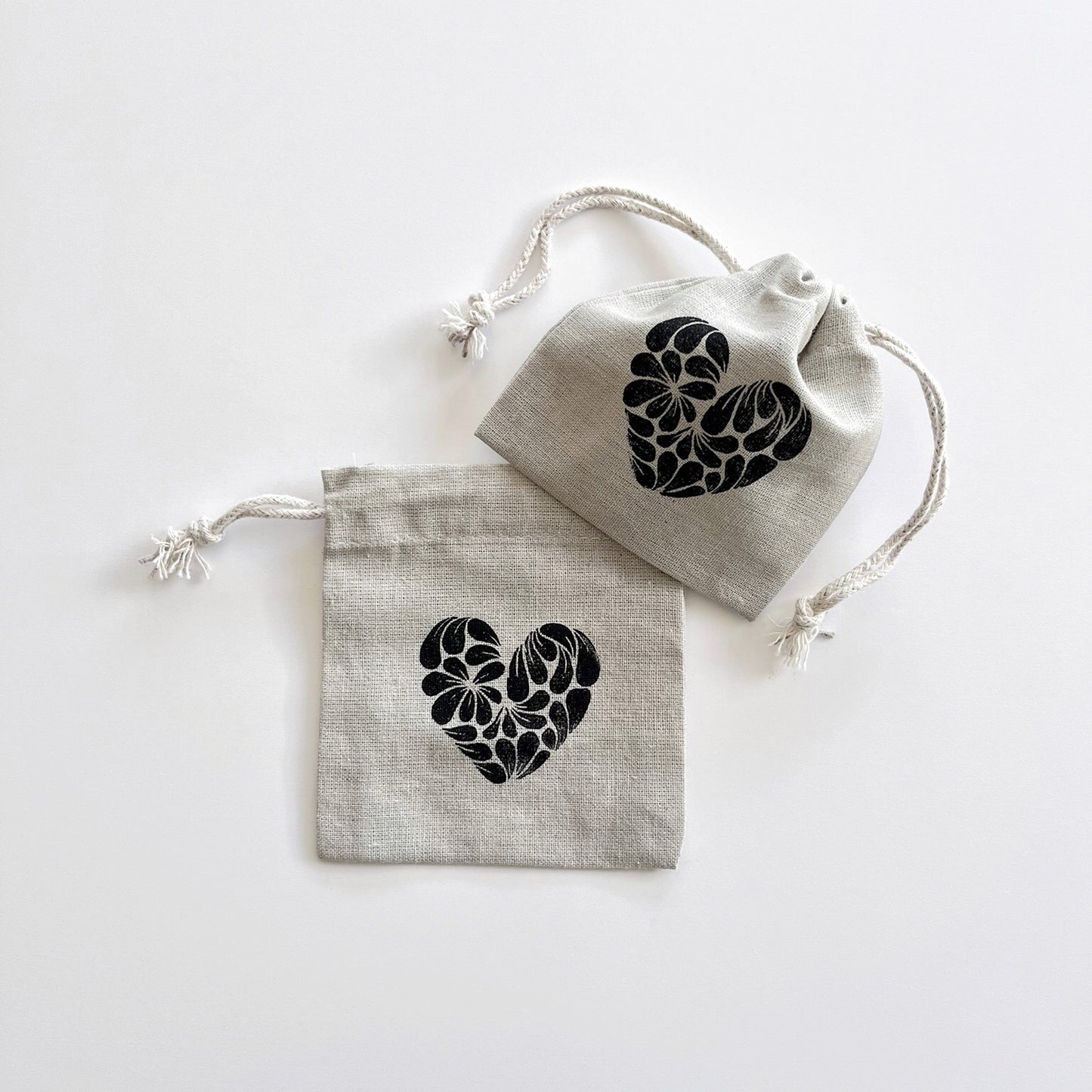 Little Cotton Gift Bag - Heart